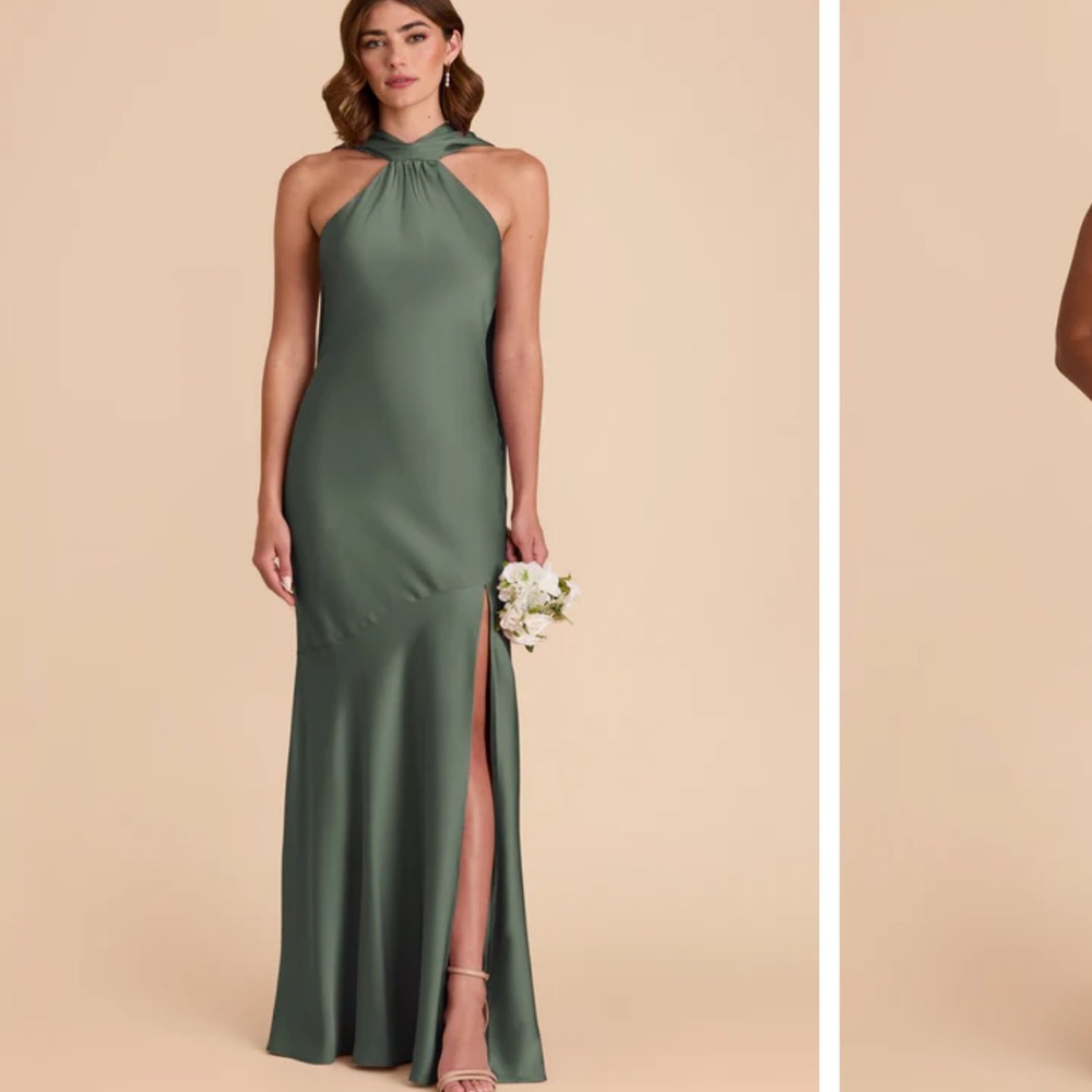 Birdy Grey Halter Maxi Dress in Eucalyptus